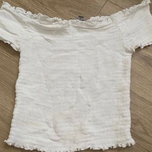 White tight crop top